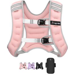 Вага для тренувань FraGraim, 6-16 кг з кишенею для телефону та світловідбиваючими смугами, для жінок та чоловіків. Ідеально для ходьби, силових тренувань, бігу, кардіо