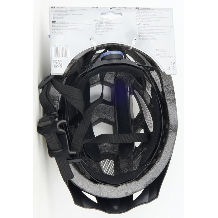 Велошолом FISCHER Urban Lano S/M 52-59 см, унісекс, чорний-жовтий