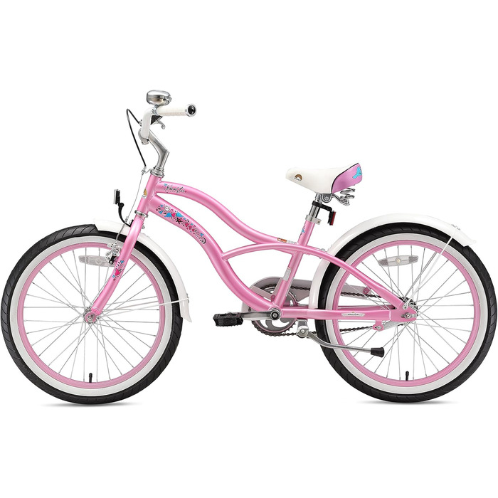 Дитяче велосипед BIKESTAR 20/24 дюйми для хлопчиків та дівчаток від 6 років | Велосипед круїзер | Рожевий