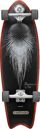 Лонгборд STAR SCOOTER Surf Skateboard Vintage Retro Cruiser, швидкісний, підшипники ABEC-11, унісекс, повний комплект, чорний