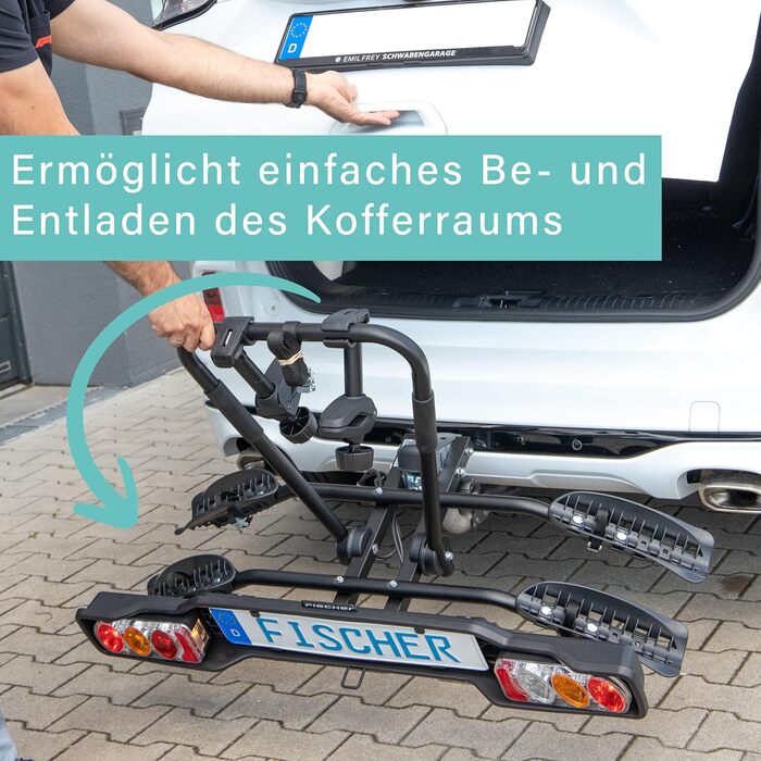 Велосипедний фаркоп FISCHER Proline Evo 2 - фаркоп для велосипедів, тримач для авто, чорний SmartLine