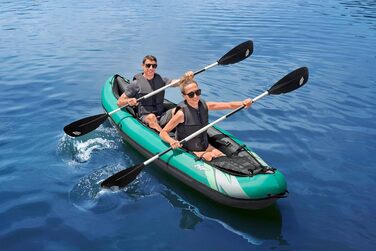 Надувний каяк Bestway Hydroforce Ventura для двох осіб з ручним насосом, веслами та сумкою для зберігання, двомісний комплект