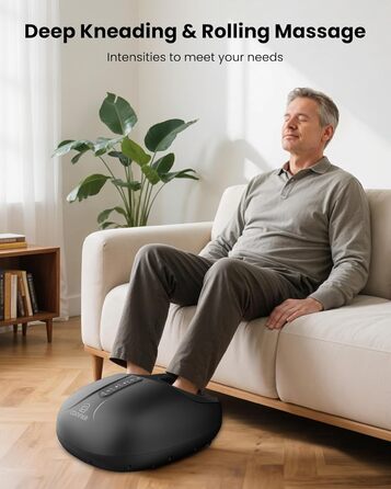 Масажер для ніг Shiatsu з підігрівом COMFIER - для діабету, п'яткової шпори, офісу. Розмір до 46.