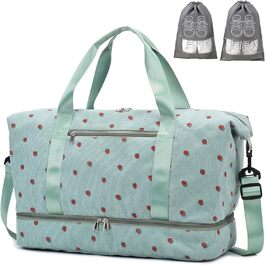 Спортивна сумка-рюкзак для жінок, 35л, Weekender, для подорожей та спортзалу (зелена)