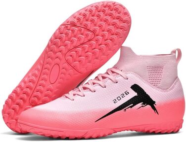 Футбольні черевики для чоловіків та хлопців, професійні, для штучного газону, легкоатлетика, тренування, стадіон, outdoor, рожеві, 40 EU