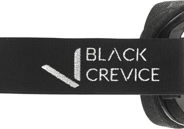 Лижна маска Black Crevice без оправи, чорна/срібляста, антифог, UV 400, для сноуборду та лиж, ударостійка, універсальний розмір