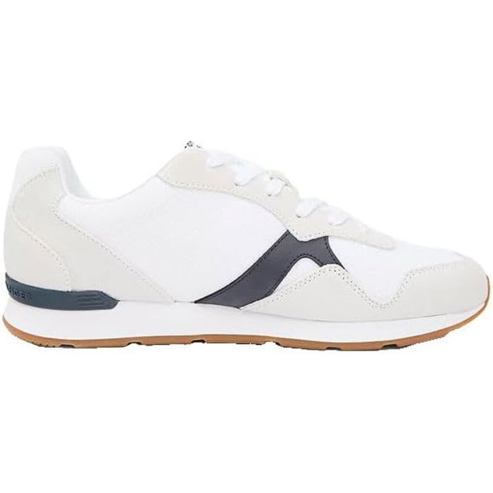Чоловічі кросівки Tommy Hilfiger Runner Icon Mix FM0FM05679 Low Top, білі, розмір 40 EU