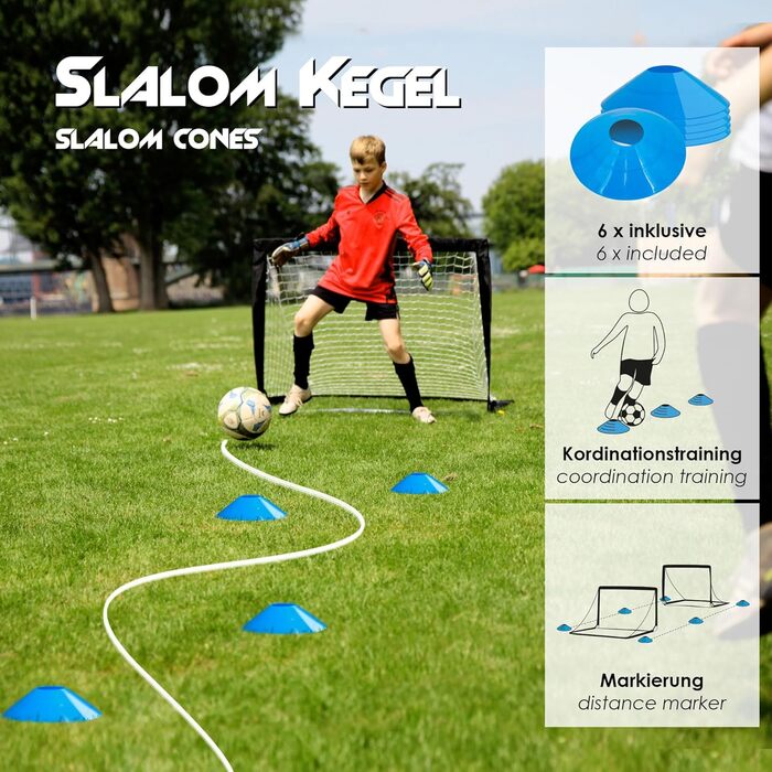 Набір футбо́льних воріт EASY2PLAY PRO (2 шт.) для дітей з мішенню та фішками, складані, для гри в приміщенні та на вулиці