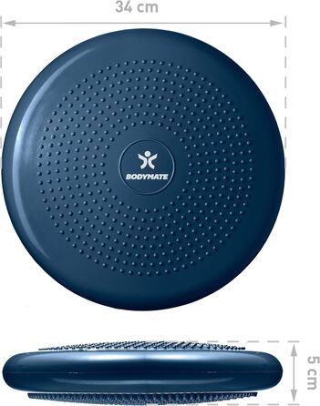 Крісло-подушка BodyMate для балансу та тренувань, 34 см, з насосом (NAVY-PEONY)