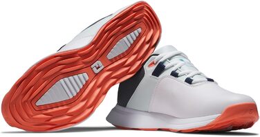 Жіноче golf-взуття FootJoy Prolite, білий, синій, корал (37 EU, широка колодка)
