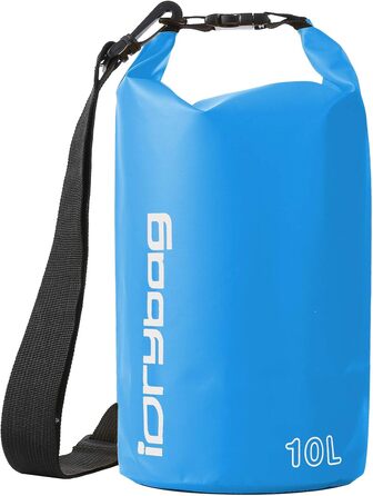 Водонепроникний мішок IDRYBAG 10L: для каякінгу, сплаву, подорожей та активного відпочинку (Hellblau)