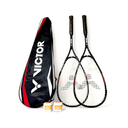 Набір для сквошу VICTOR Magan Core Black Deluxe Edition: 2 ракетки, 2 м'ячі, сумка; також доступні окремі ракетки