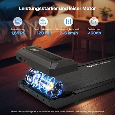 Компактна бігова доріжка Mobvoi Home Walking Pad з дистанційним керуванням, LED-дисплеєм, для дому та офісу, швидкість до 6 км/год, вантажопідйомність 120 кг