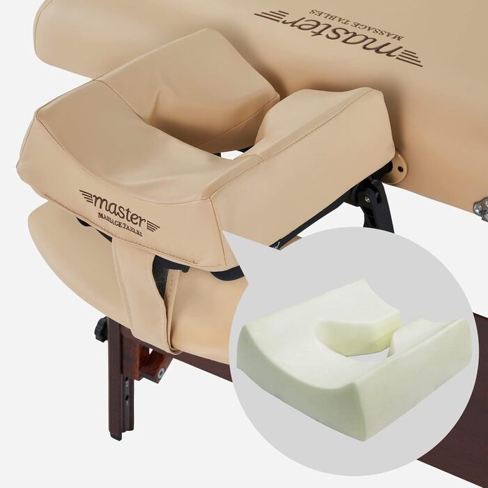 Складаний масажний стіл Master Massage Del Ray 71 см, термо-верх, бежевий (пісочний колір), мобільний
