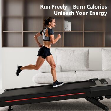 Bluearth Walking Pad - Бігова доріжка для ходьби з автоматичним нахилом 10%, для дому та офісу, з додатком, підтримкою Live-курсів, до 150 кг, 2.5 к.с., чорна