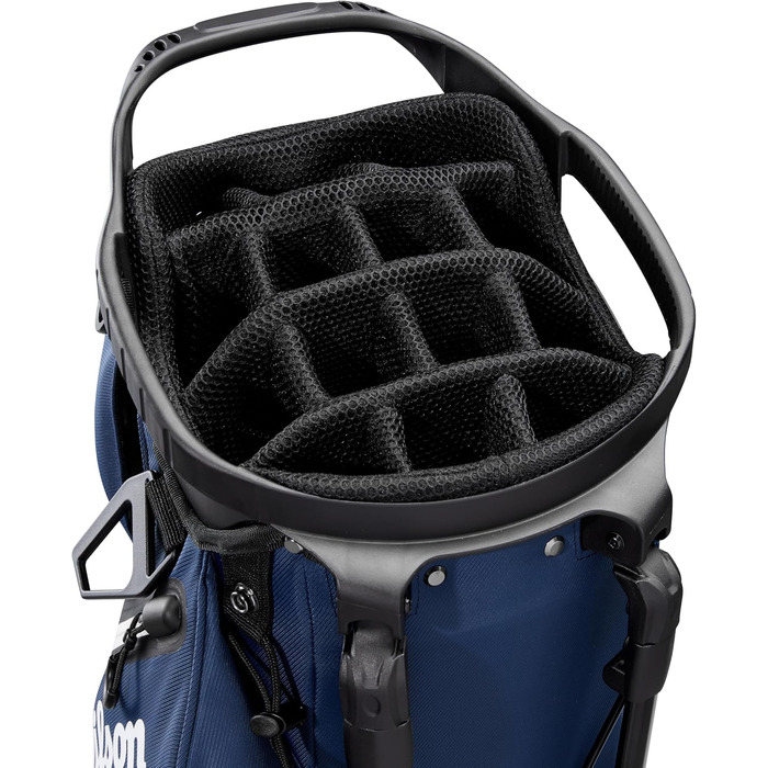 Сумка для гольфу Wilson Talus 14 з трьома ніжками (унісекс, доросла, темно-синій/білий)