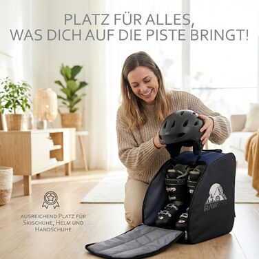 Чохол для лижних черевиків BambiniWelt Rafael K. - місткий, водонепроникний, з ручками та плечовими ременями, чорно-бордовий