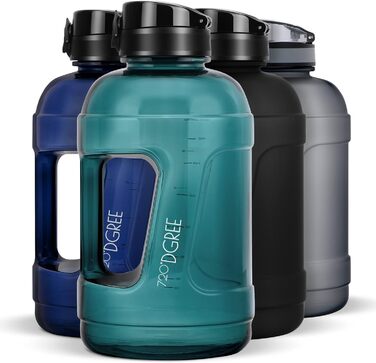 Фітнес-пляшка 720°DGREE uberBottle Jug 2300 мл з ручкою, BPA Free, герметична, спортивна велика пляшка для води, для тренувань, спортзалу, смарагдово-зелена