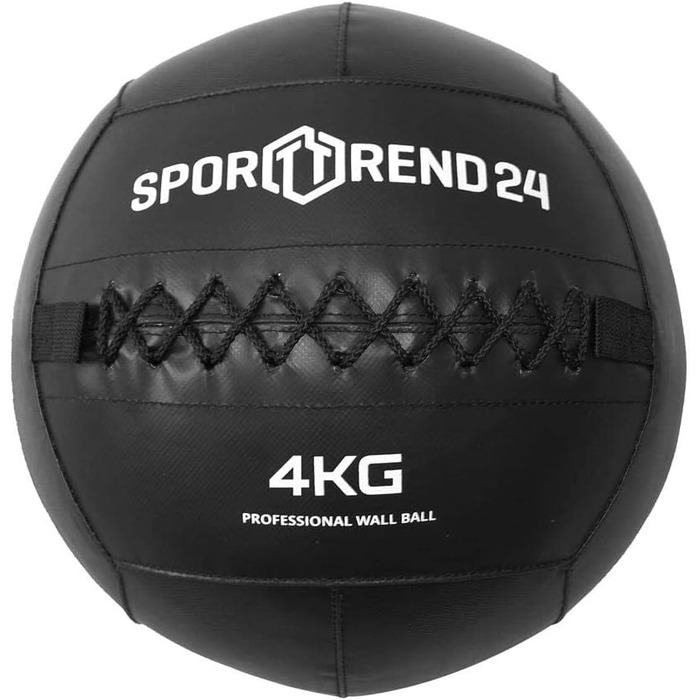 Медичний м'яч Sporttrend 24 чорний 3-12 кг для фітнесу та тренувань