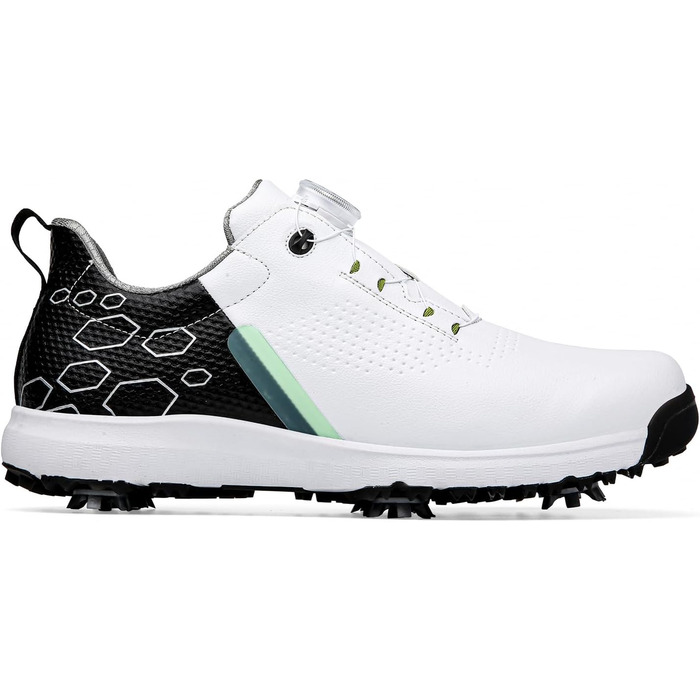 Жіночі гольф-туфлі зі шпильками, водонепроникні та легкі. Білий колір (41 EU, Чорний)