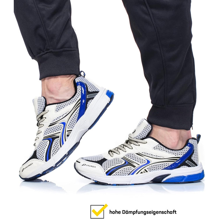 Чоловічі бігові кросівки Mombasa, білі, розмір 39 EU, дихаюча сітка, зносостійка підошва