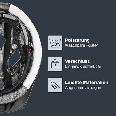 Шолом uvex active: захисний універсальний шолом для жінок та чоловіків, регульований розмір, розширюваний світлодіодним ліхтарем (чорний/білий, 52-57 см, Single)