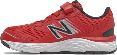 Дитячі кросівки New Balance 680 V6 для бігу, Team Red/Black/Silver Metallic, 22.5 EU