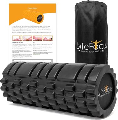 Преміум ролик LyfeFocus для тригерних точок, масажний фоам-ролер з 3 зонами тиску для глибокого масажу м'язів, схвалений фахівцями для терапії глибоких тканин