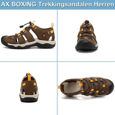 Чоловічі сандалі AX BOXING для трекінгу та спорту, коричневі, розмір 44 EU