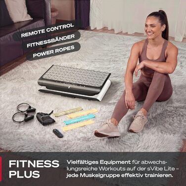 Віброплатформа Sportstech sVibe Lite (біла) до 120 кг: для схуднення, спалювання жиру, нарощування м'язів, тренування всього тіла, 99 рівнів інтенсивності, німецька якість