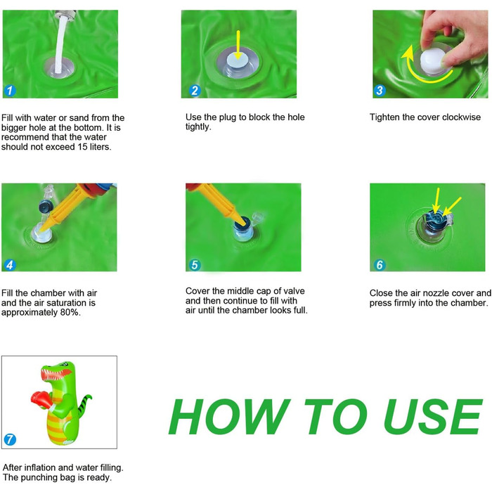 Дитячий боксерський мішок з підставкою, боксерський мішок для кікбоксингу, надувний мішок-манекен, іграшки Cool Fun Toys, динозавр, для хлопчиків, спорт, подарунок, активний відпочинок