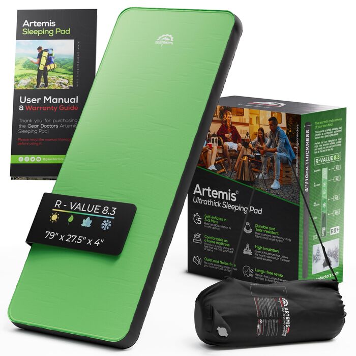 Самороздувний килимок для кемпінгу Gear Doctors Artemis 3D 8.3 R-Wert - матрац, підстилка для намету, туристичний килимок