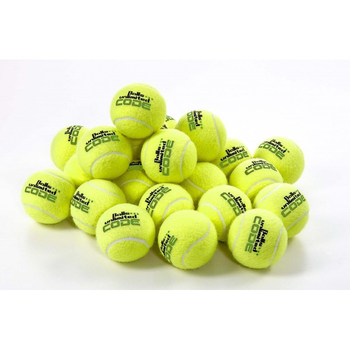 Тенісні м'ячі Balls Unlimited Code Green, безтискові, для тренувань, 60 шт у мішку