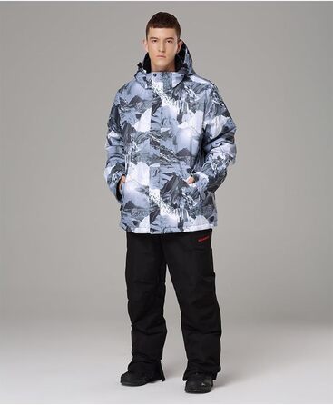 Чоловічий зимовий комбінезон для сноубордингу та катання на лижах. Водонепроникний, вітронепроникний, для туризму та альпінізму. Розмір S, колір чорний