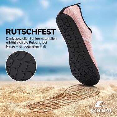 Чоловічі та жіночі водяні черевики для плавання та серфінгу. Дихаючі, швидковисихаючі, унісекс. Розмір 36 EU, колір рожевий.