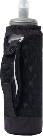 Nathan ExoDraw Grip Free Running Soft Flask 530 мл, BPA-free, з чохлом, сталь-сірий/чорний/червоний, пляшка для води для бігу
