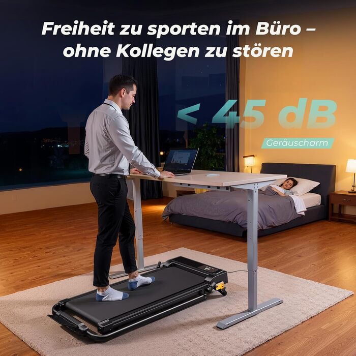 Складана бігова доріжка для дому та офісу Enboy, швидкість 12-14 км/год, ручне регулювання нахилу, LED-дисплей, максимальна вага 150 кг