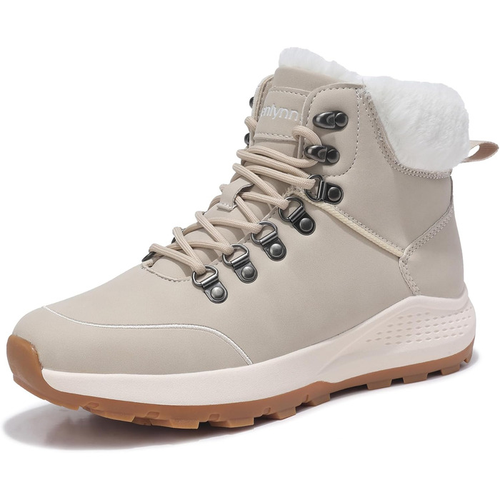 Жіночі зимові черевики, зимові чоботи, утеплені снігоступи, Outdoor, трекінг, похідні черевики, бежевий, 38 EU