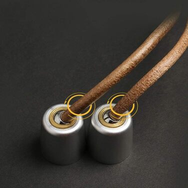 Стрибкове канат зі шкіри з дерев'яною ручкою, 2.4 м, аксесуар для фітнесу