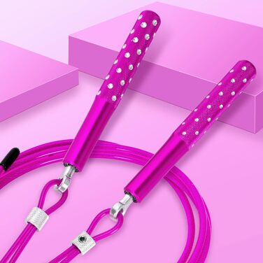Стрибкове канат Springseil Wastou: регульований, для фітнесу, дорослих, дітей, чоловіків, жінок (рожевий)