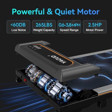 Складана бігова доріжка для дому та офісу Walking Pad, 2.5 к.с., з LED-дисплеєм та пультом керування, компактна підстольна доріжка для ходьби