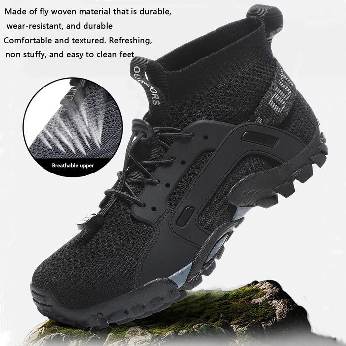 Черевики для трекінгу VTASQ Unisex: легкі, дихаючі, чорні (39 EU)