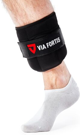 VIA FORTIS Регульовані обважнювачі для ніг і рук, набір 2 шт, з 5 змінними мішками, чорні