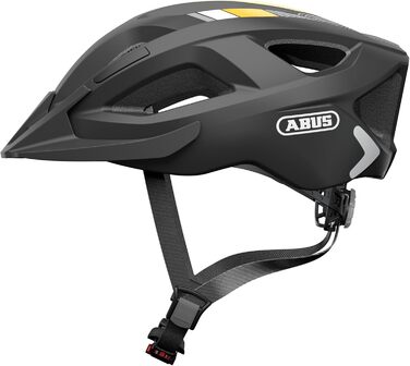 ABUS Aduro 2.0 Велосипедний шолом з підсвіткою для міста, спортивний, чорний/помаранчевий, розмір S (51-55 см), унісекс
