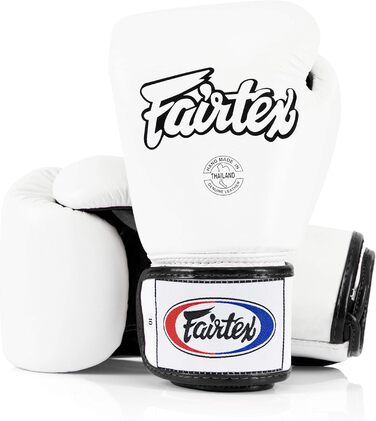 Боксерські рукавички Fairtex BGV1 10 oz для муай-тай, MMA, чоловіків, жінок та дітей, білі, легкі, амортизаційні, для тренувань та спарингів