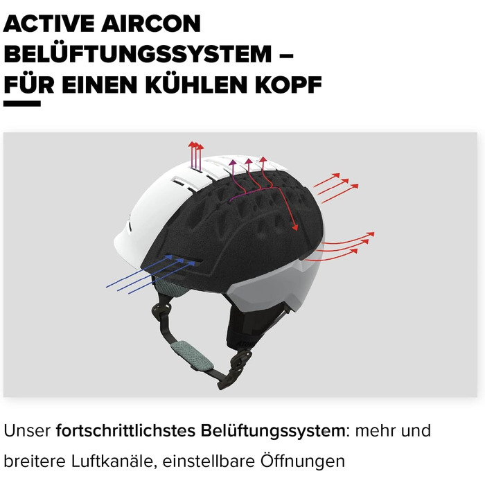 Лижний шолом ATOMIC Savor Visor Stereo з візором, червоний, максимальна амортизація, система вентиляції Aircon, дзеркальне покриття для чіткого огляду
