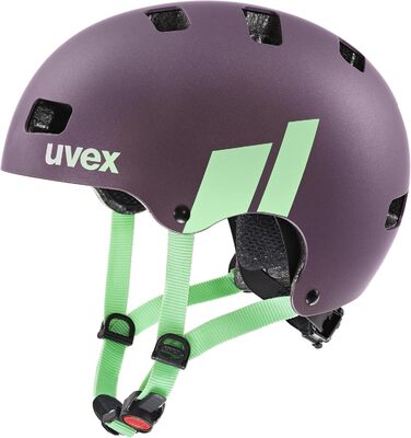 Дитячий велосипедний шолом uvex kid 3 cc, розмір 51-55 см, сливово-м'ятний, міцний, з вентиляцією та регулюванням