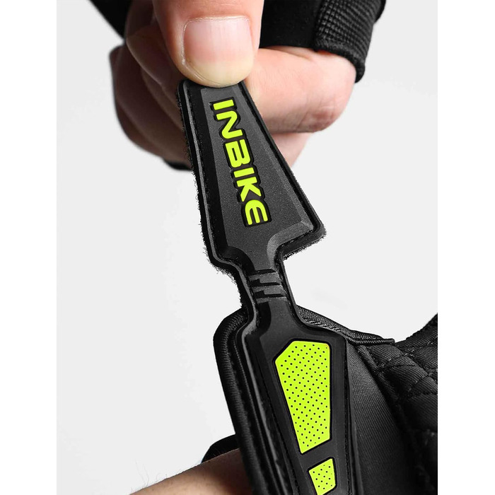 Велосипедні рукавички Inbike напівпальцеві літні, дихаючі з TPR накладками на пальці та Eva Pad, нековзкі, MTB рукавички для чоловіків та жінок MH020 L, чорний/зелений