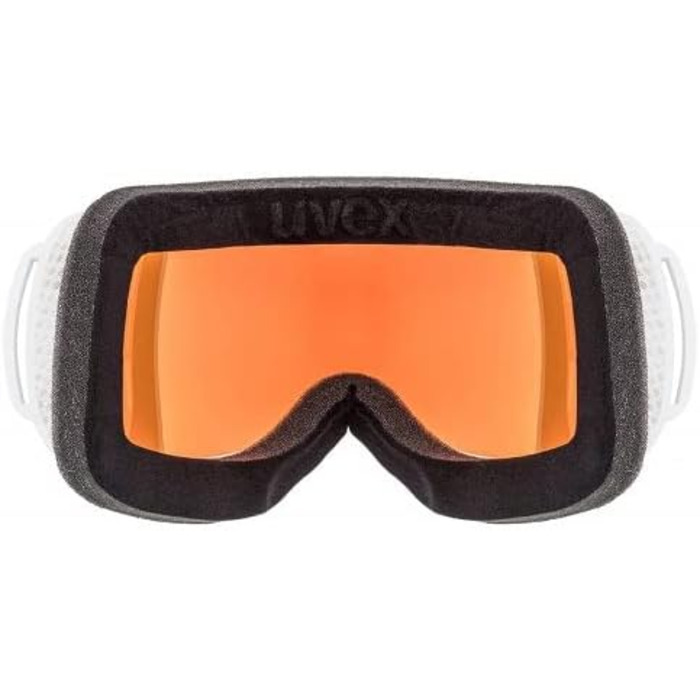 Унісекс лижна маска Uvex Downhill 2000 CV, біла/рожево-оранжева, універсальний розмір, захист від ультрафіолету