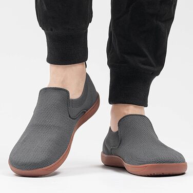 Кросівки-босоніжки Sosenfer Barefoot для чоловіків та жінок, дихаючі слипони з широким носком, темно-сірі (розмір 46 EU)